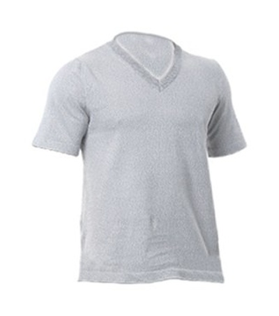 Light Gray VShort-Sleeve