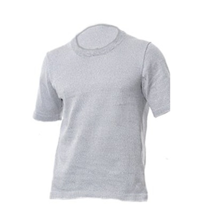 Light Gray Crew-Neck Short-Sleeve
