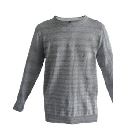 Light Gray Crew-Neck Long-Sleeve